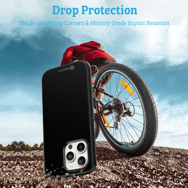 iPhone 15 Drop Protection Case Cover - Shockproof, Strong Build, MagSafe Compatible With Screen & Camera Protection - Black